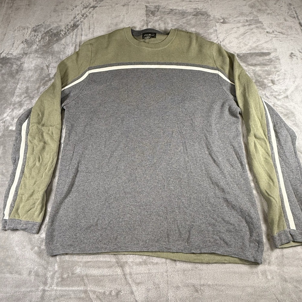 Eddie Bauer Men's 100% Cotton Long Sleeve Sweater Size Large